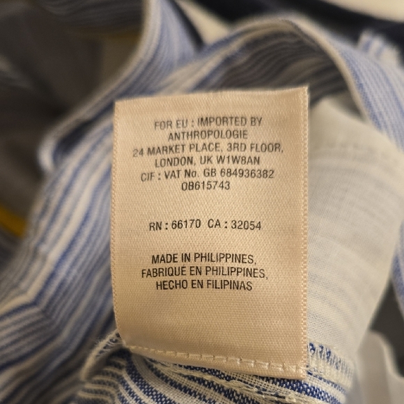 Elevenses Wide-Leg Pants in Light Blue and White - Picture 14 of 16